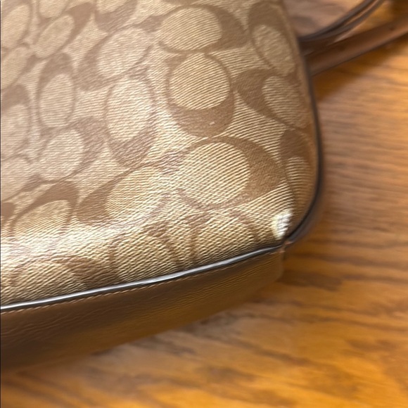 Coach Brown Leather Crossbody Bag with Signature Monogram - Picture 5 of 6